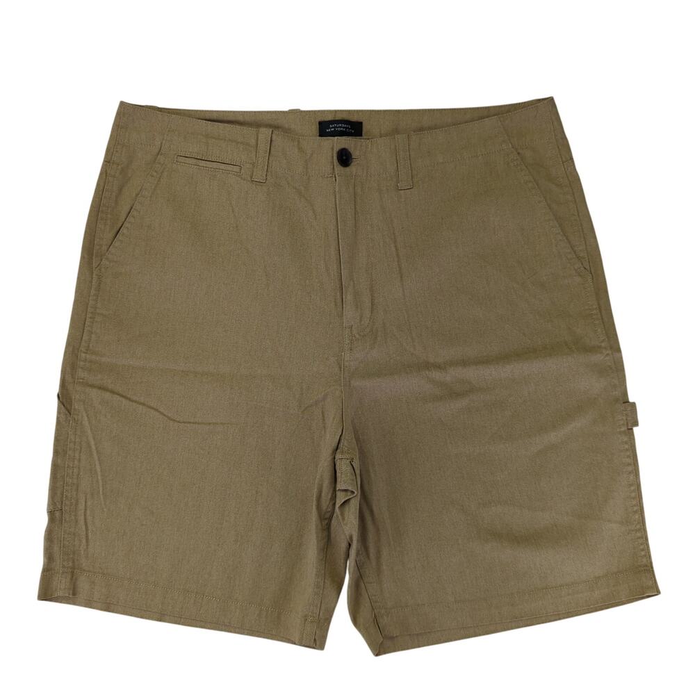 Saturdays New York‎ City Mens 36 Carpenter Shorts Khaki Tan Cotton Utility Work